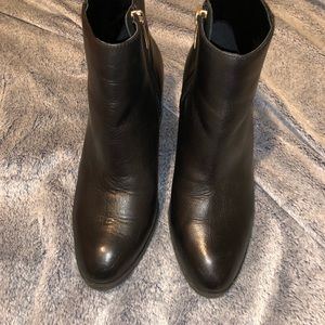 Vince Camuto black leather booties